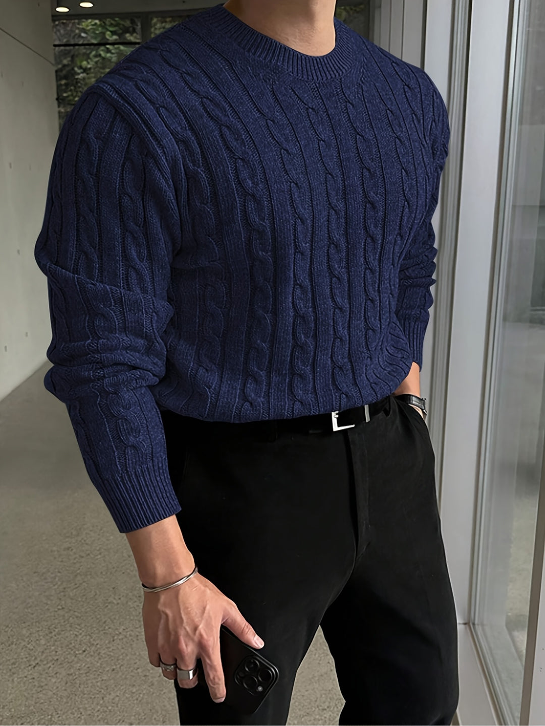 Hartley | Cable-Knit Round Neck Jumper