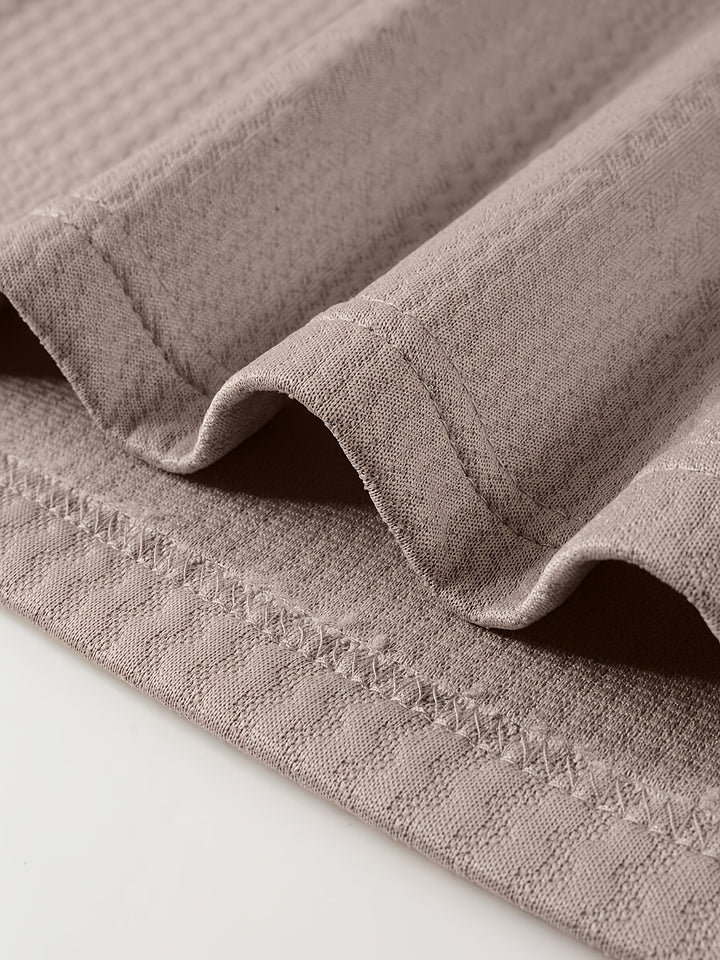 Lawrence | Textured Long Sleeve Polo Shirt