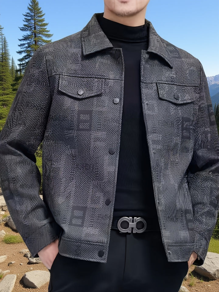 Preston | Refined Patterned Trucker Jacket