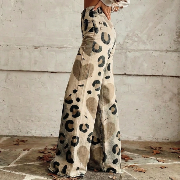 Talia | Wide-Leg Printed Boho Trousers