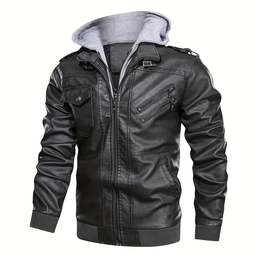 Grayson | Hooded Moto Jacket