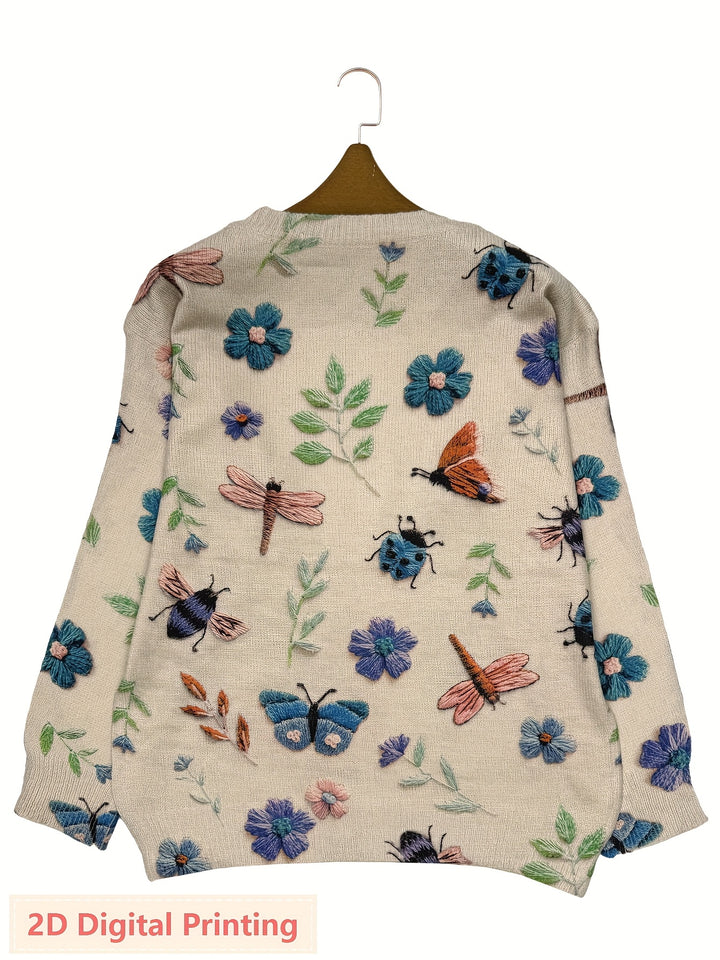 Cecilia | Botanical Embroidered Sweater