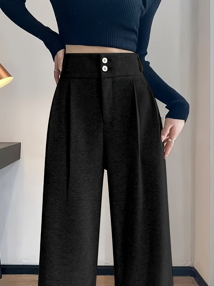 Greta | Tailored High-Waisted Wide-Leg Trousers