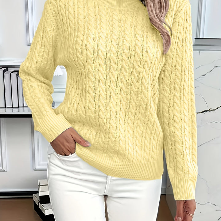 Maeve | Cable-Knit Round Neck Jumper