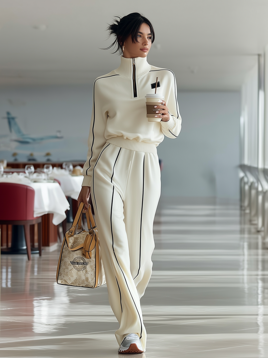 Rosamund | Refined Zip-Neck Two-Piece Set