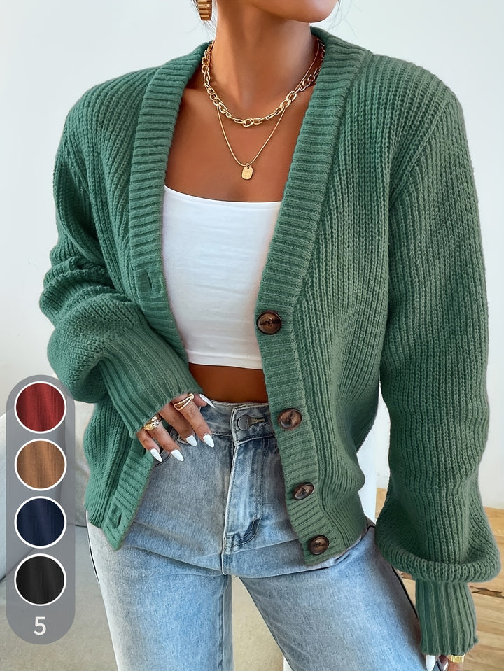Rosemary | Chunky-Knit Button Cardigan