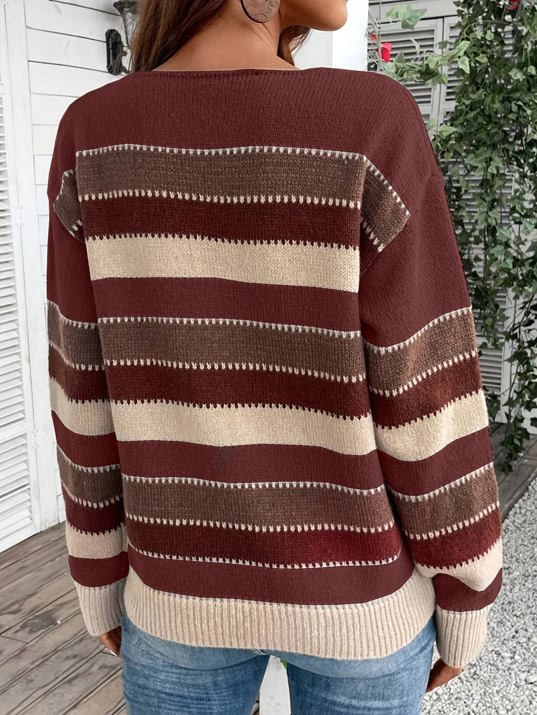 Isla | Striped Round-Neck Jumper