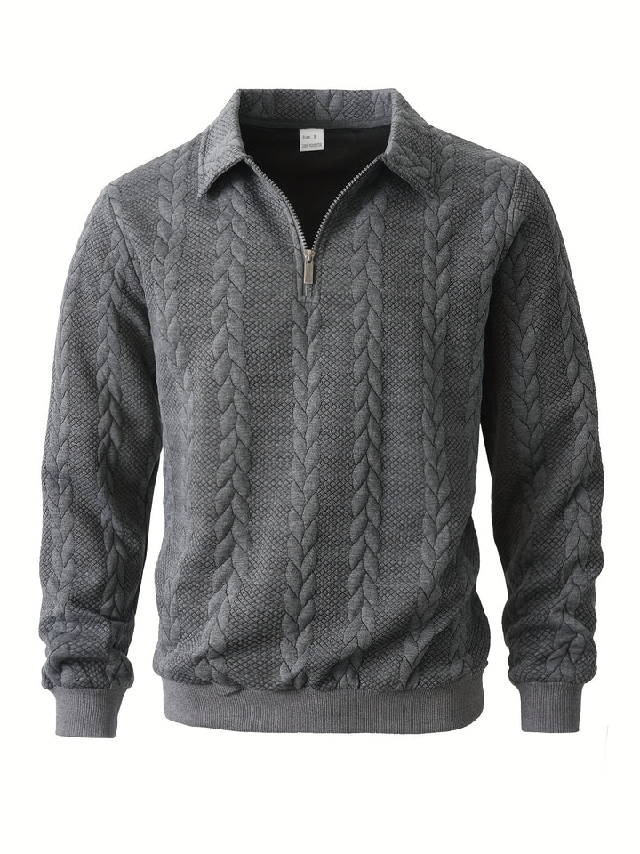 Harvey | Textured Half-Zip Pullover