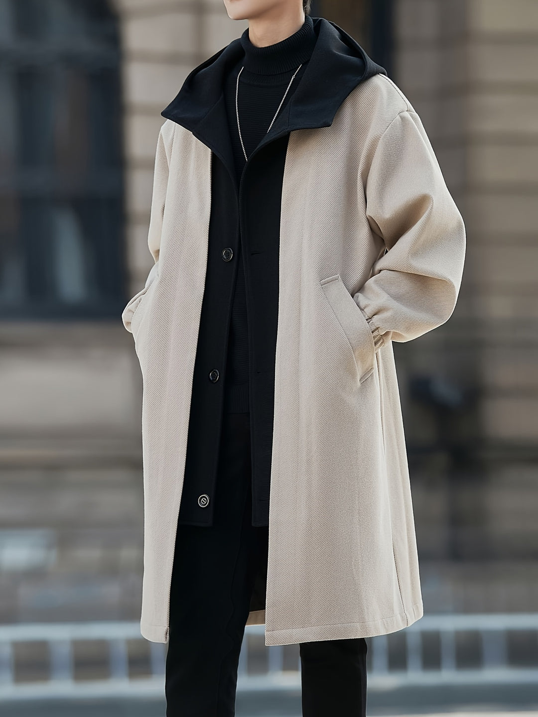 Desmond | Layered Hooded Long Coat