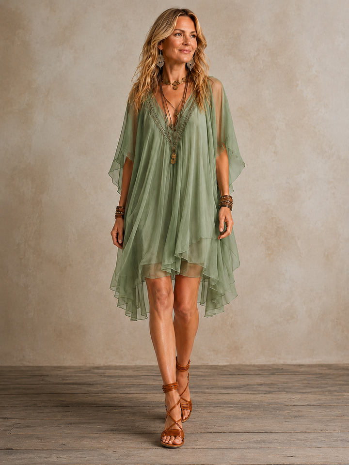 Mira | Flowing Boho Mini Dress