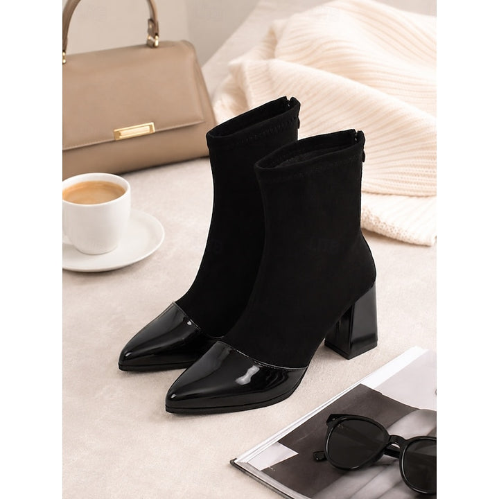 Verena | Cap-Toe Chunky Heel Ankle Boots