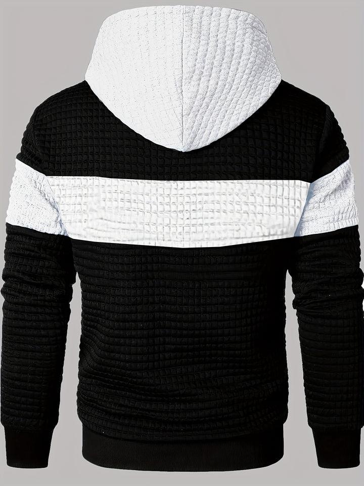Jasper | Textured Colour-Block Hoodie
