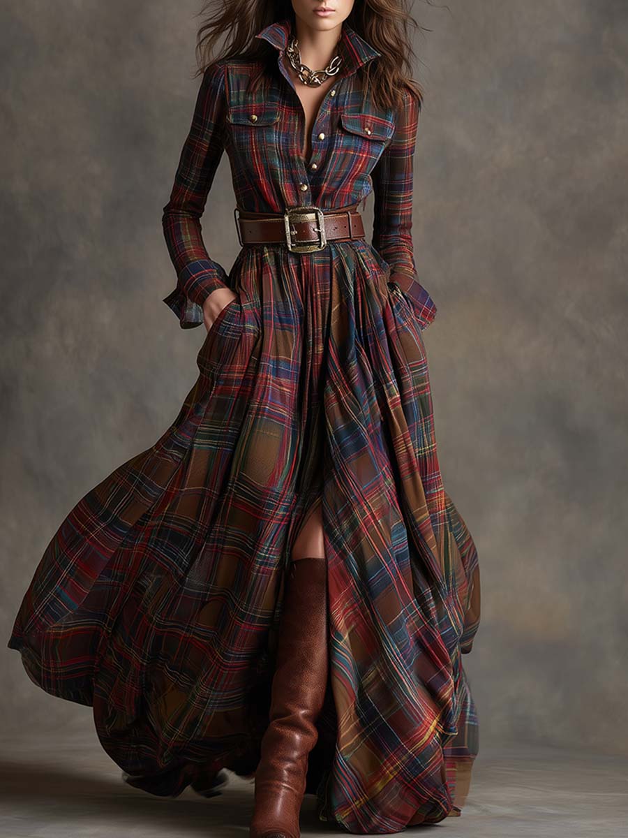 Gwyneth | Timeless Checked Shirt Dress