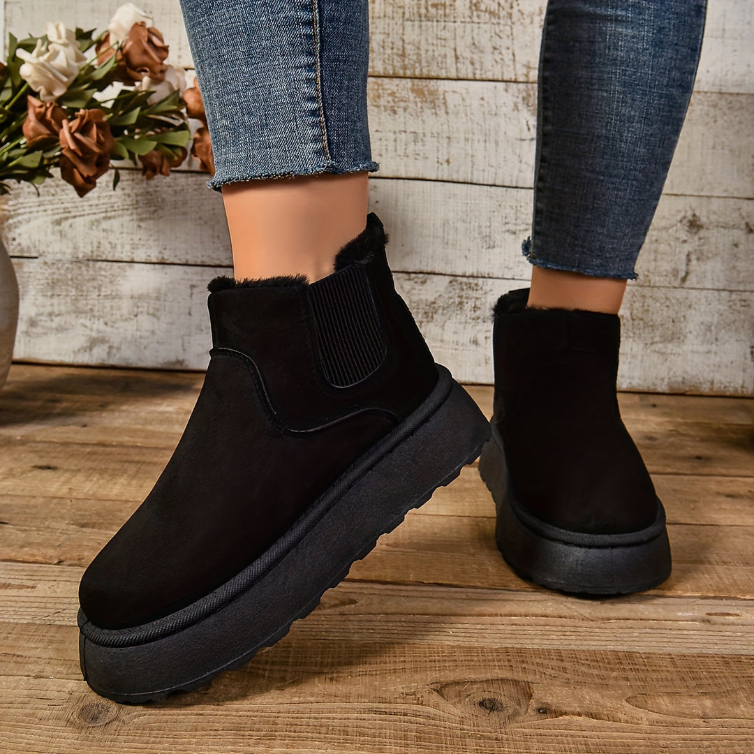 Hazel | Cosy Platform Ankle Boots