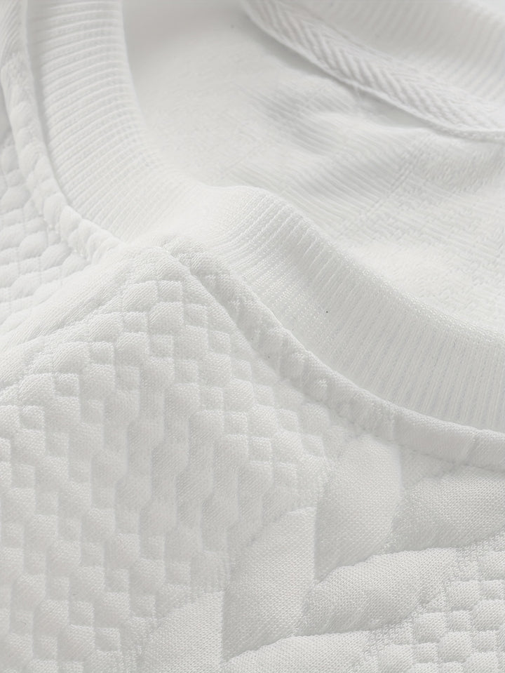 Theodore | Textured Cable-Knit Crew Sweatshirt