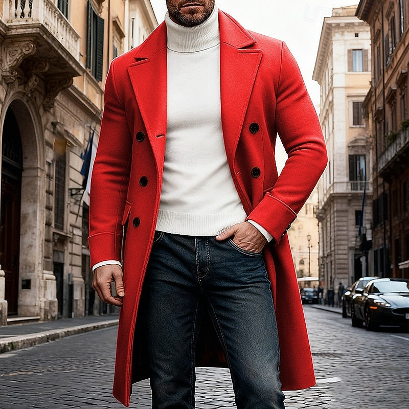 Spencer | Classic Double-Breasted Long Coat