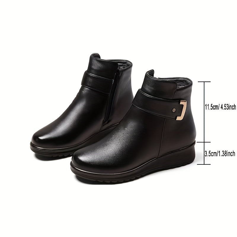 Fiona | Cosy Buckle Ankle Boots