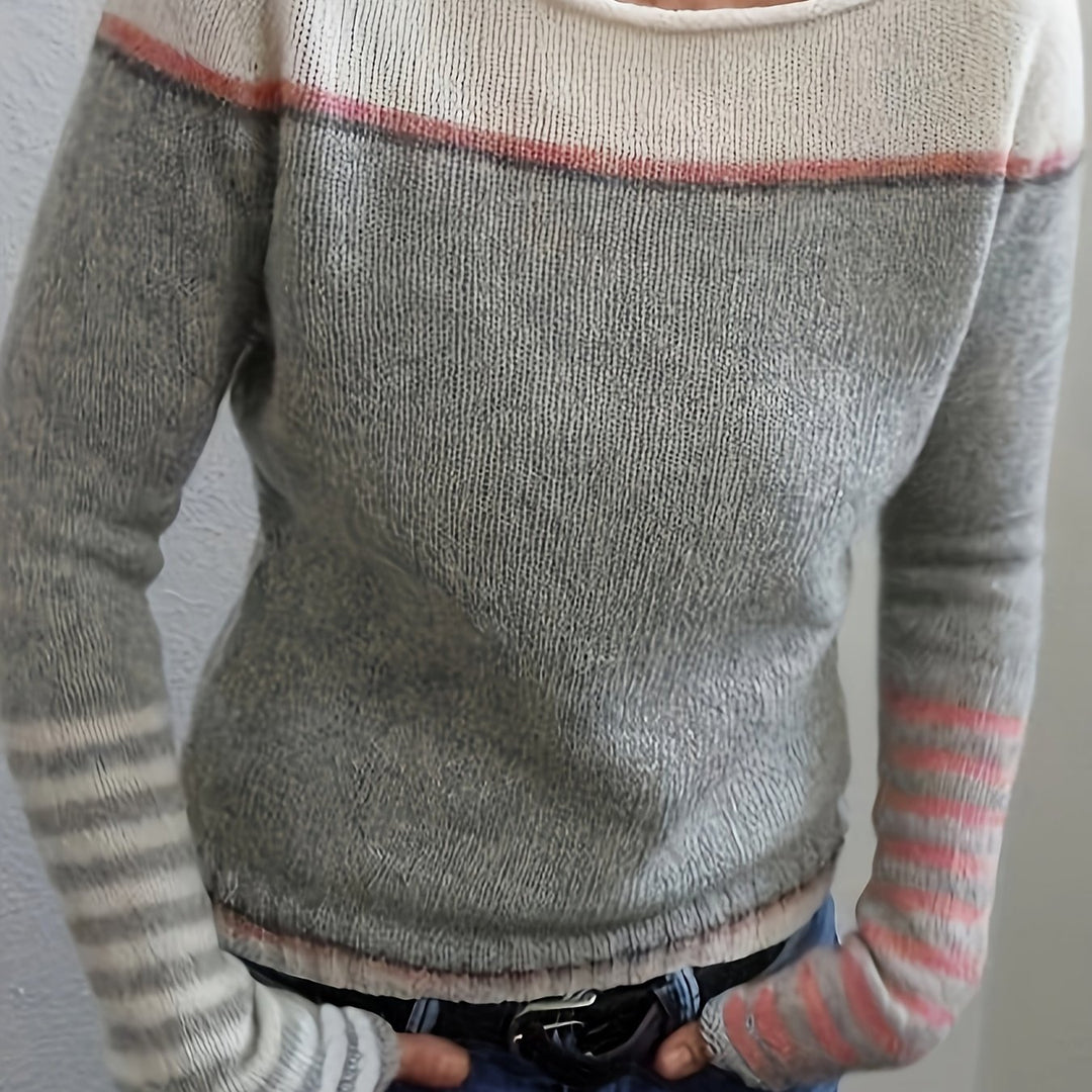 Marion | Colour-Block Long Sleeve Jumper