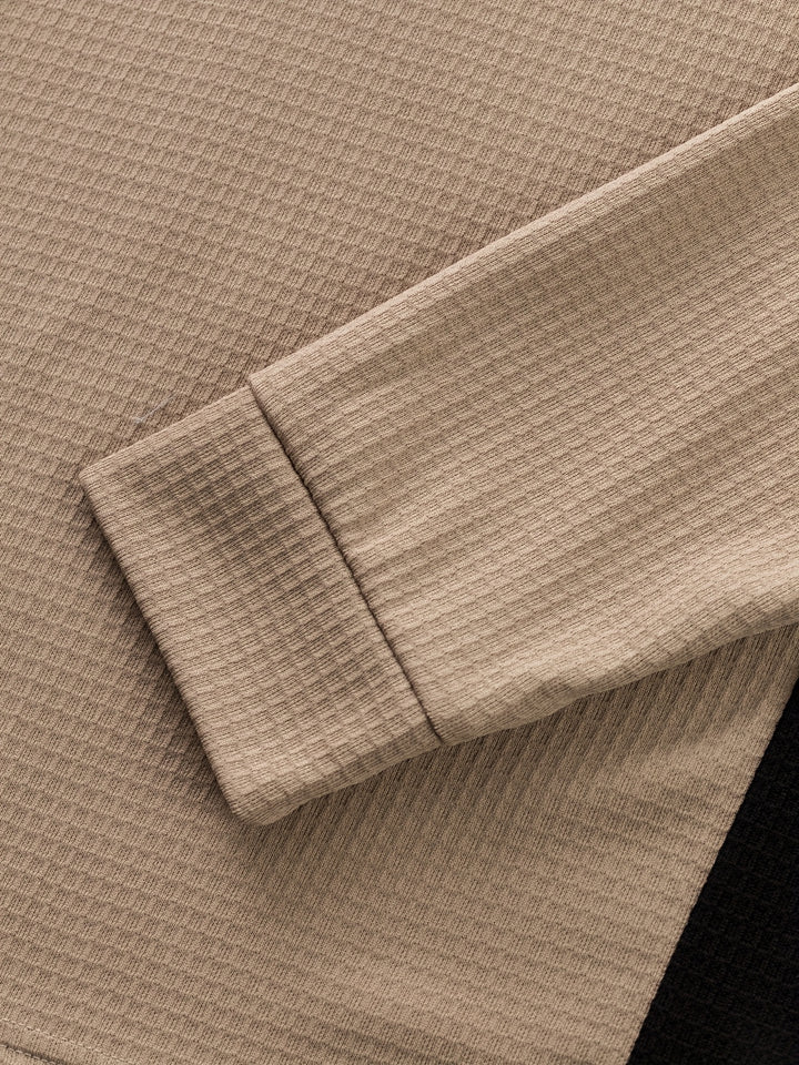 Bryce | Textured Contrast Henley Shirt