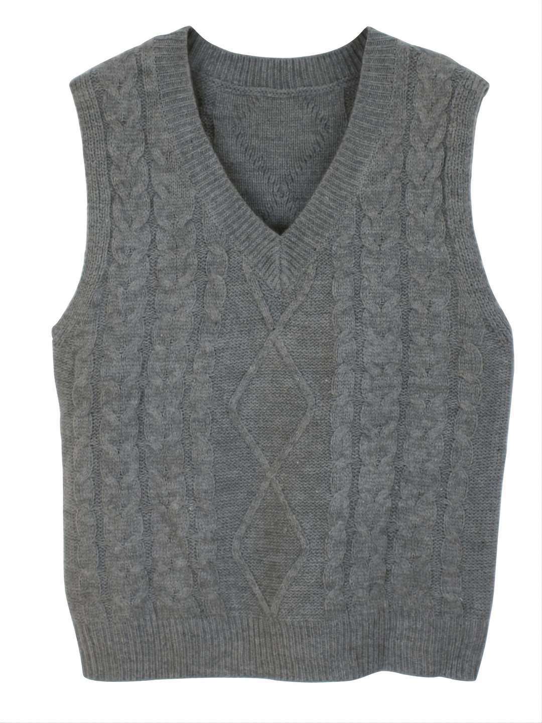 Vivian | Cable-Knit V-Neck Sweater Vest