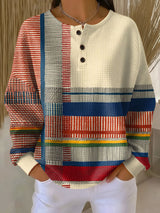Marjorie | Button-Neck Textured Top
