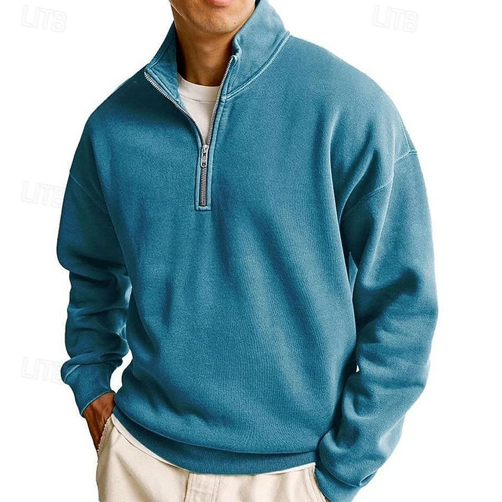 Foster | Quarter-Zip Stand Collar Sweatshirt