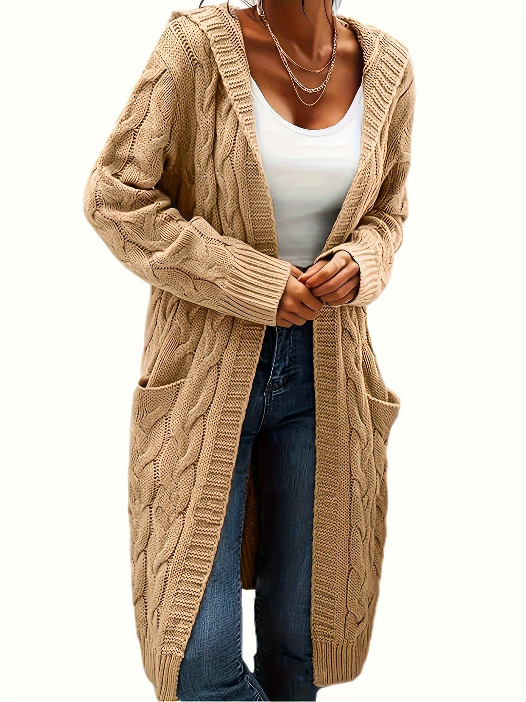 Rosanna | Longline Cable-Knit Cardigan