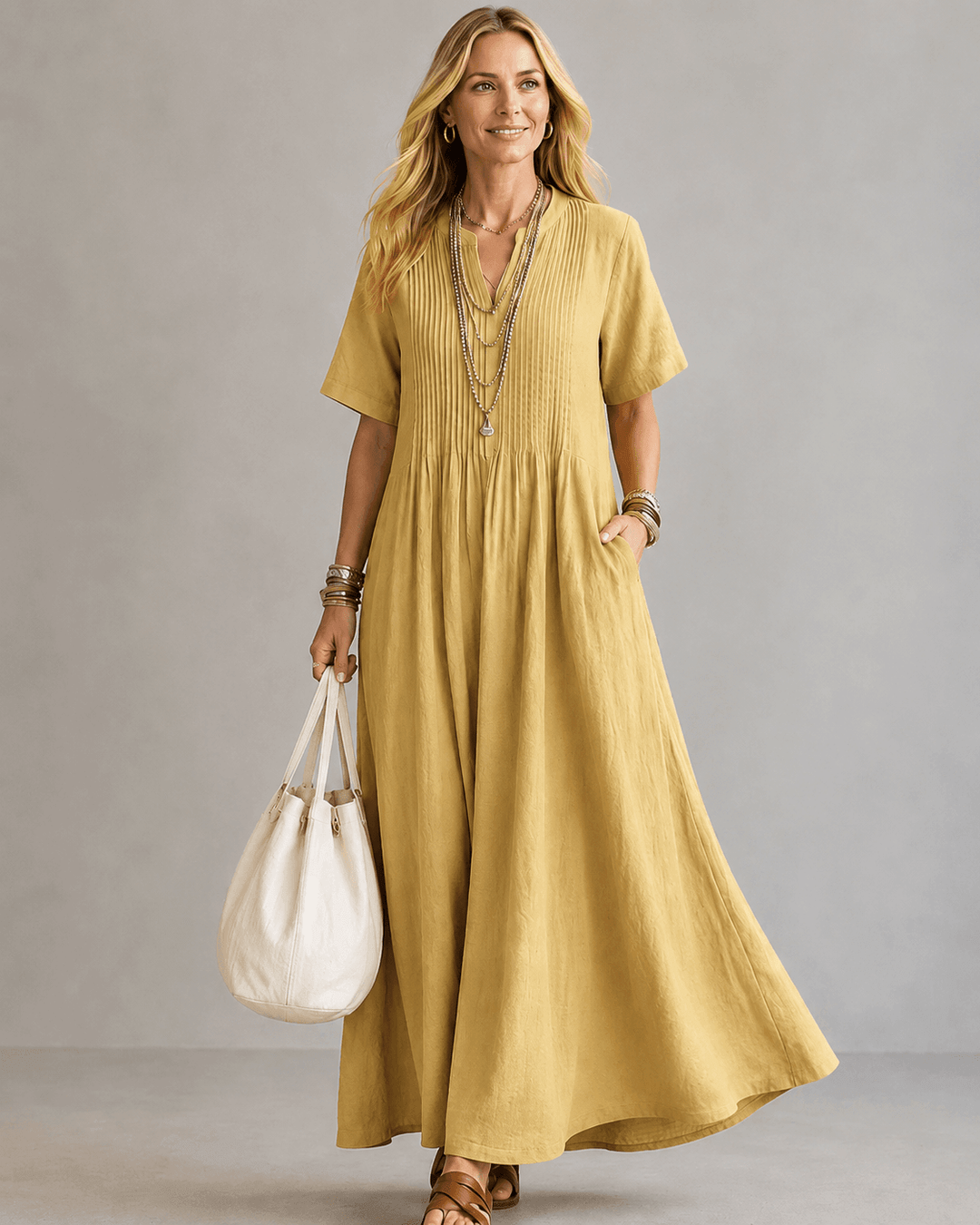 Rosaleen | Pleated Maxi Dress