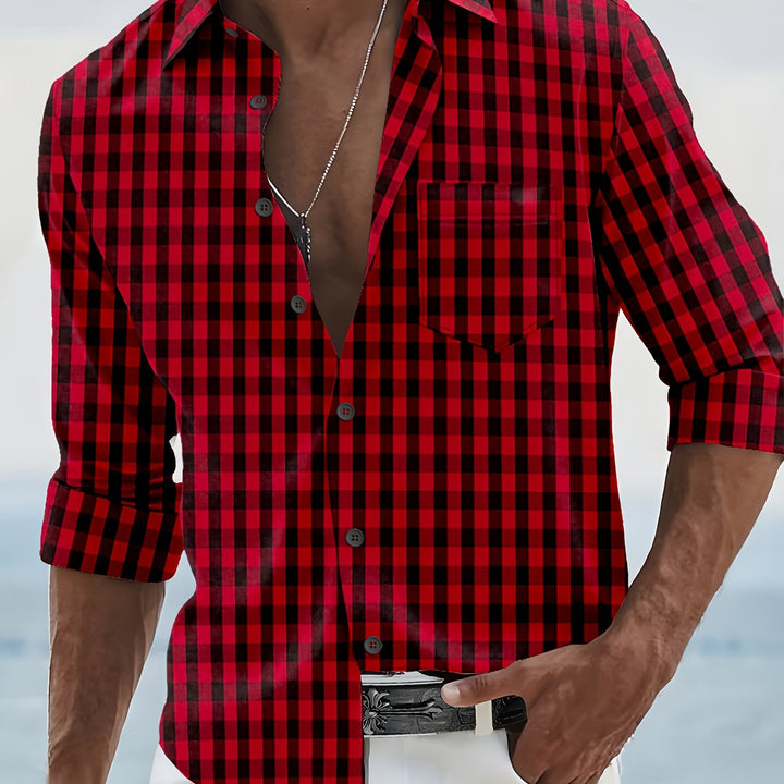 Miles | Gingham Check Long Sleeve Shirt