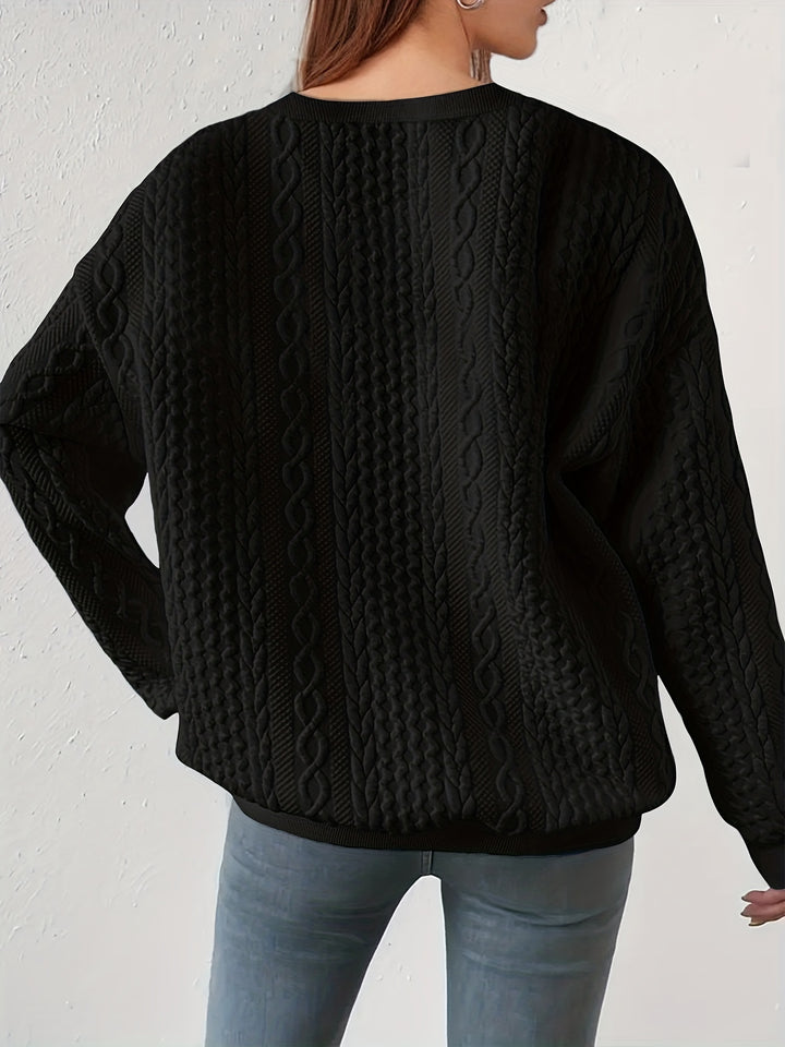 Holly | Textured Crewneck Sweatshirt