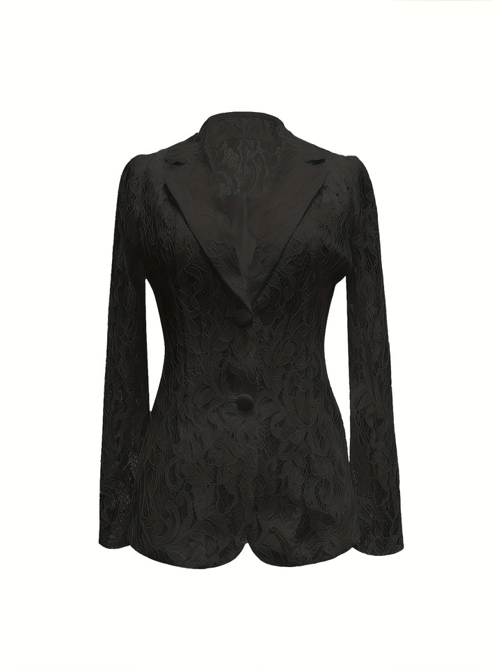 Genevra | Floral Openwork Blazer