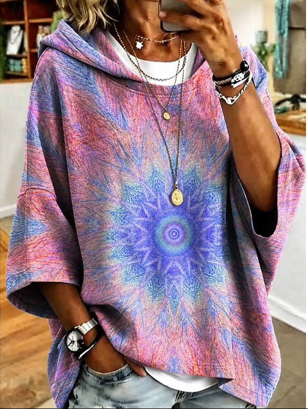 Faye | Floral Hooded Pullover Hoodie