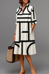 Regina | Graphic Shirt Dress