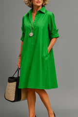 Rhiannon | Effortless Collared Shirt Dress