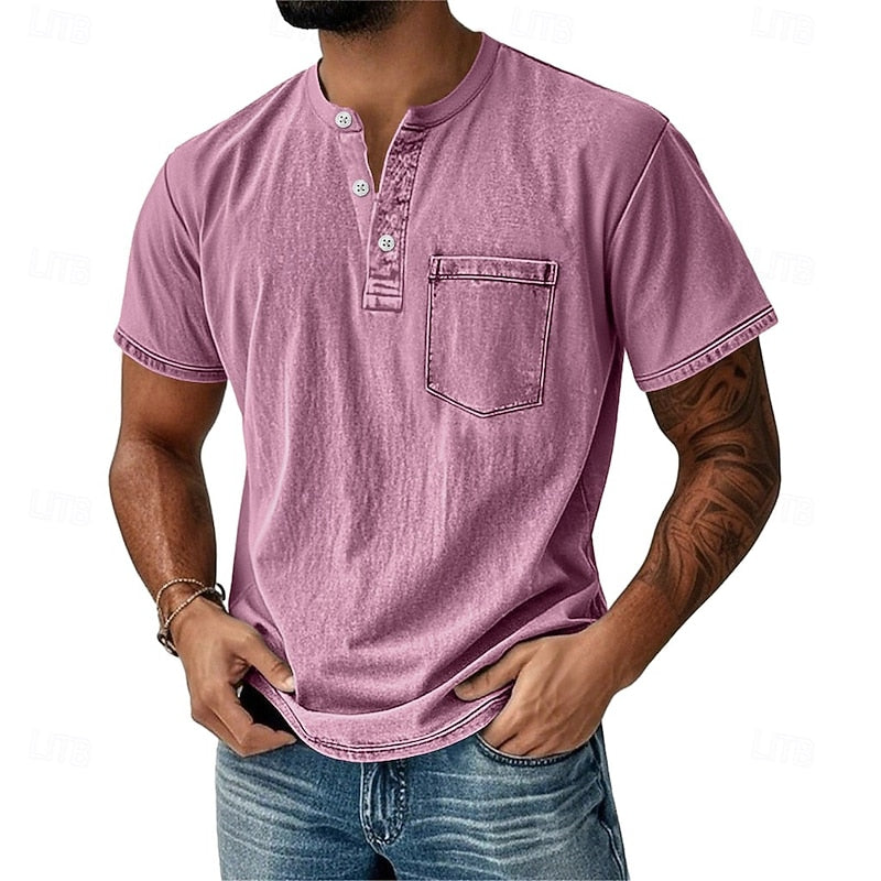 Rhys | Vintage Short-Sleeve Henley Shirt