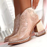 Nancy | Studded Western Ankle Boots