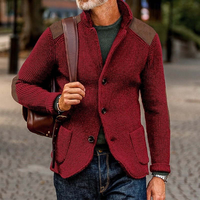 Baxter | Textured Stand-Collar Cardigan