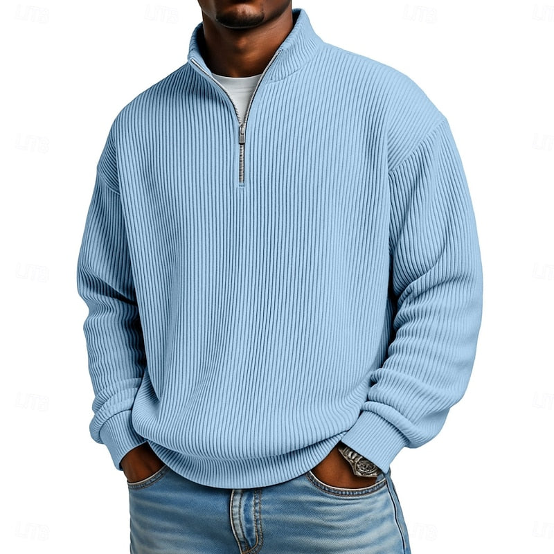 Preston | Ribbed Quarter-Zip Pullover