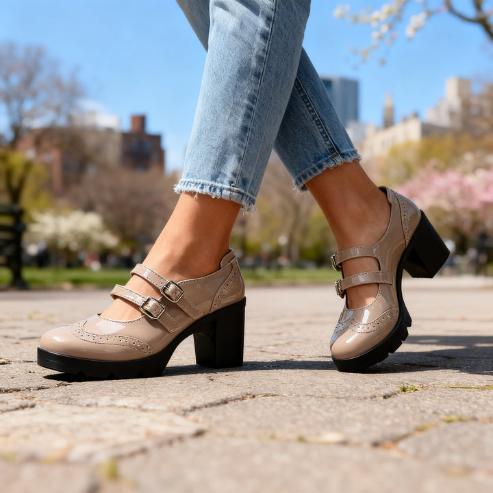 Brenna | Double-Strap Platform Mary Janes