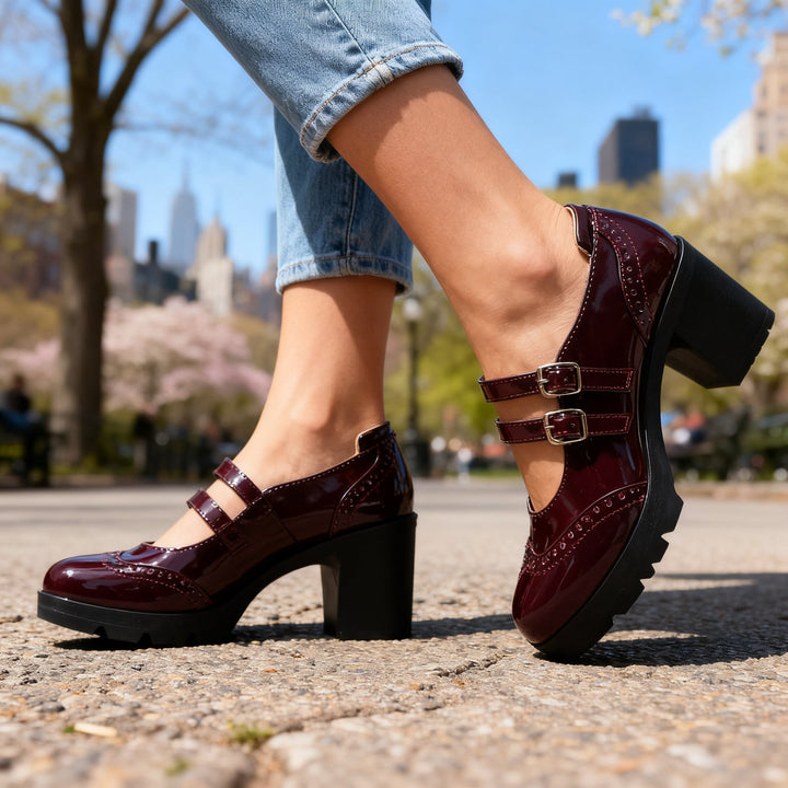 Brenna | Double-Strap Platform Mary Janes