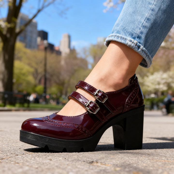 Brenna | Double-Strap Platform Mary Janes