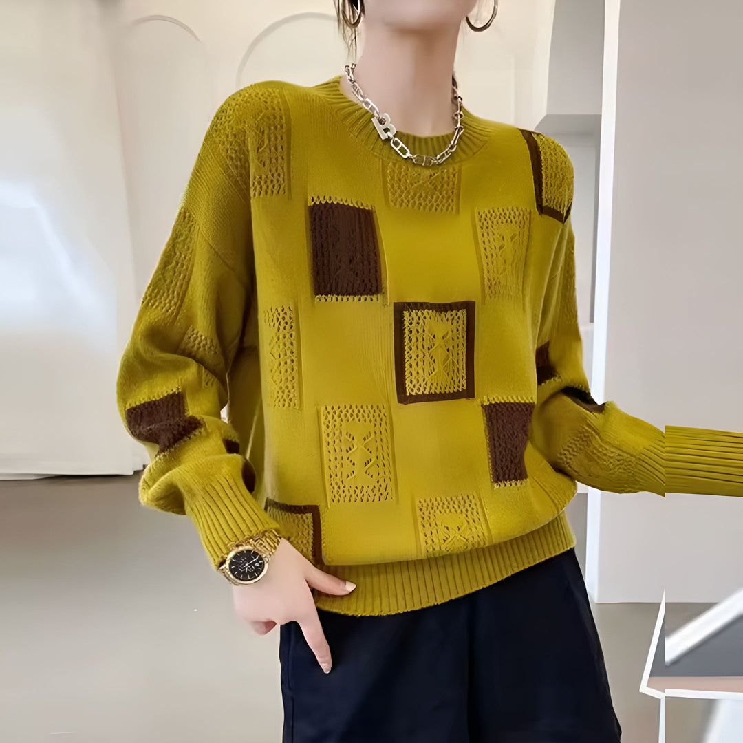 Claudia | Patchwork Knit Jumper