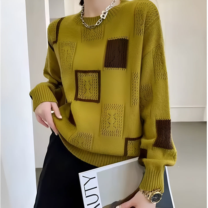 Claudia | Patchwork Knit Jumper