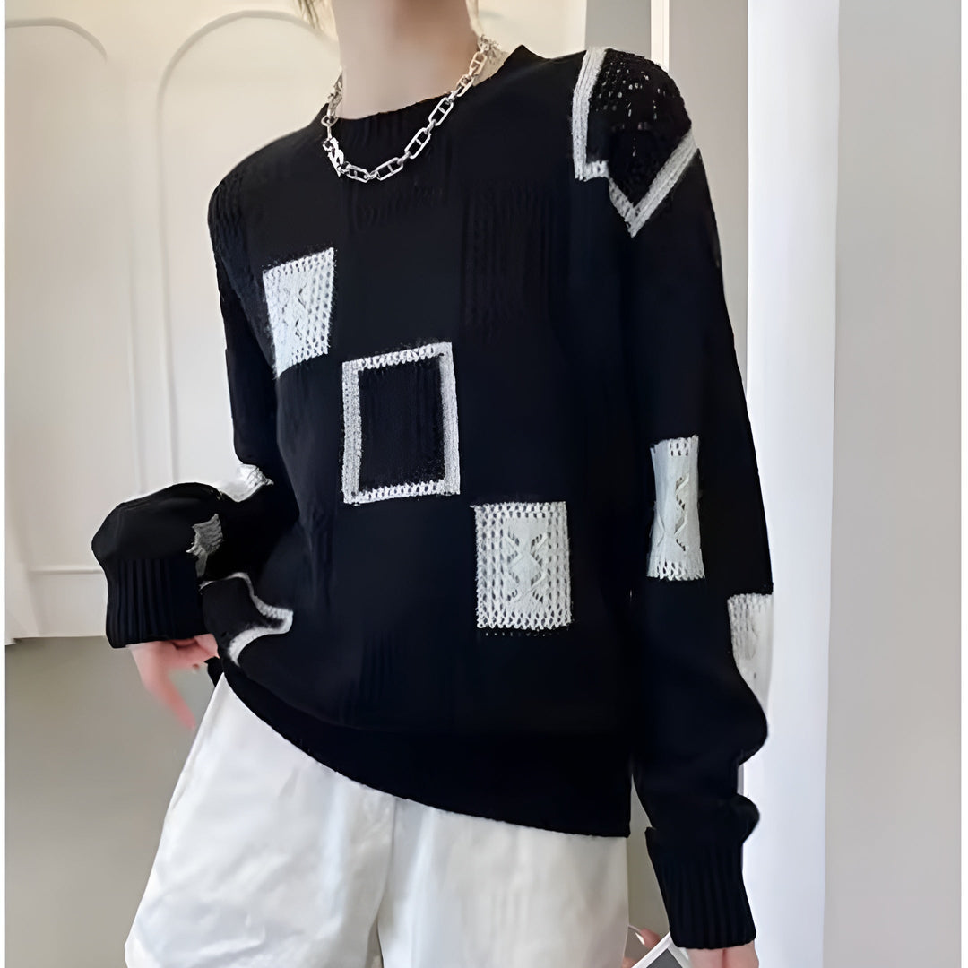 Claudia | Patchwork Knit Jumper