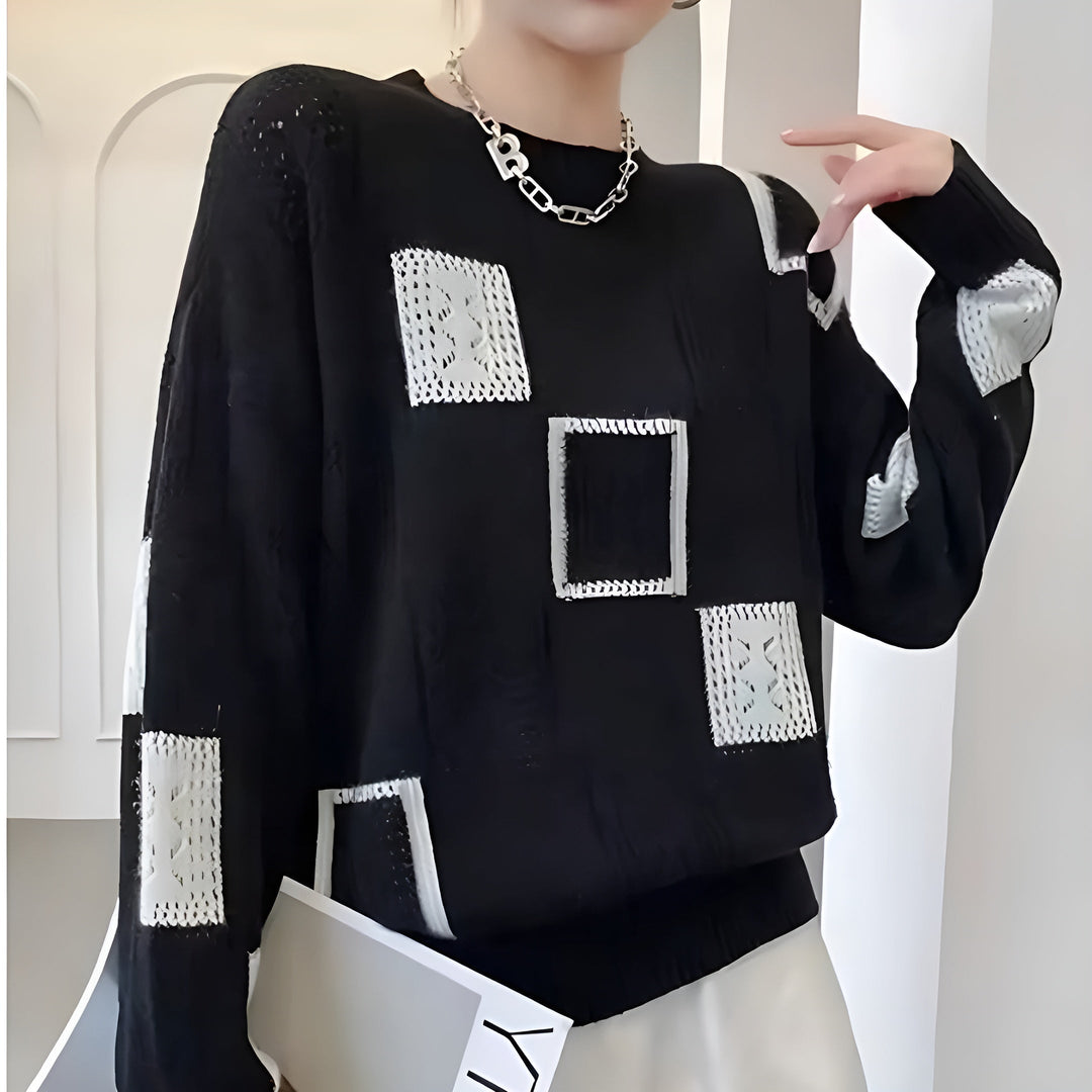 Claudia | Patchwork Knit Jumper