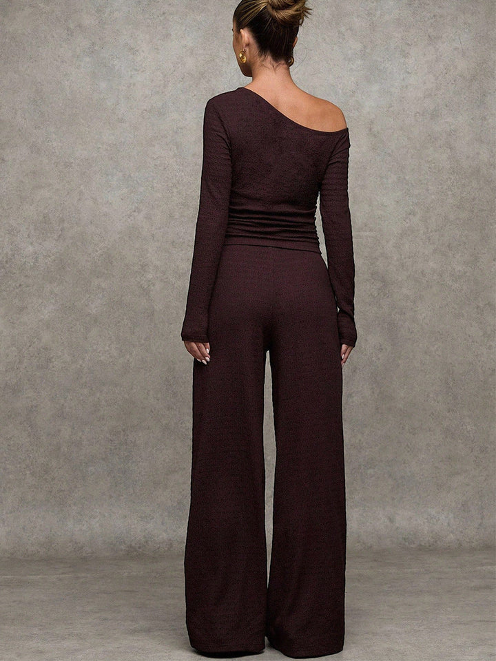 Briony | Off-Shoulder Wide-Leg Two-Piece Set
