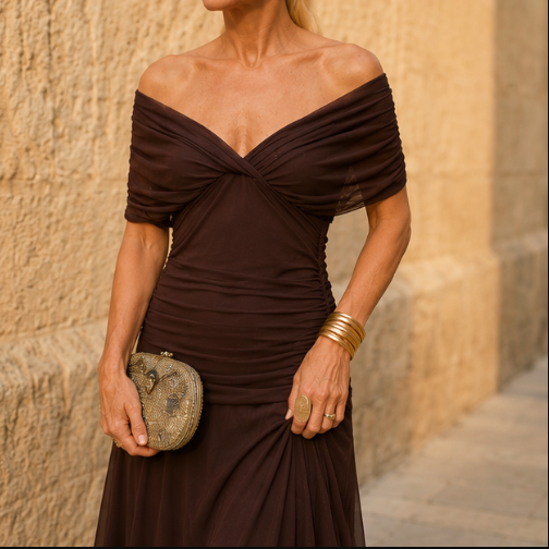 Lucia | Off-Shoulder Maxi Dress