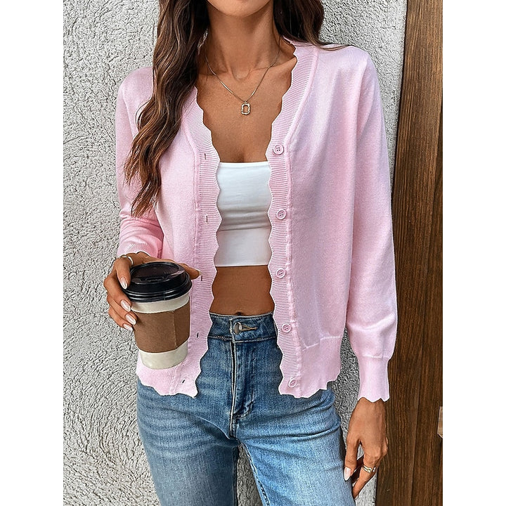 Sabrina | Scalloped Button-Front Cardigan