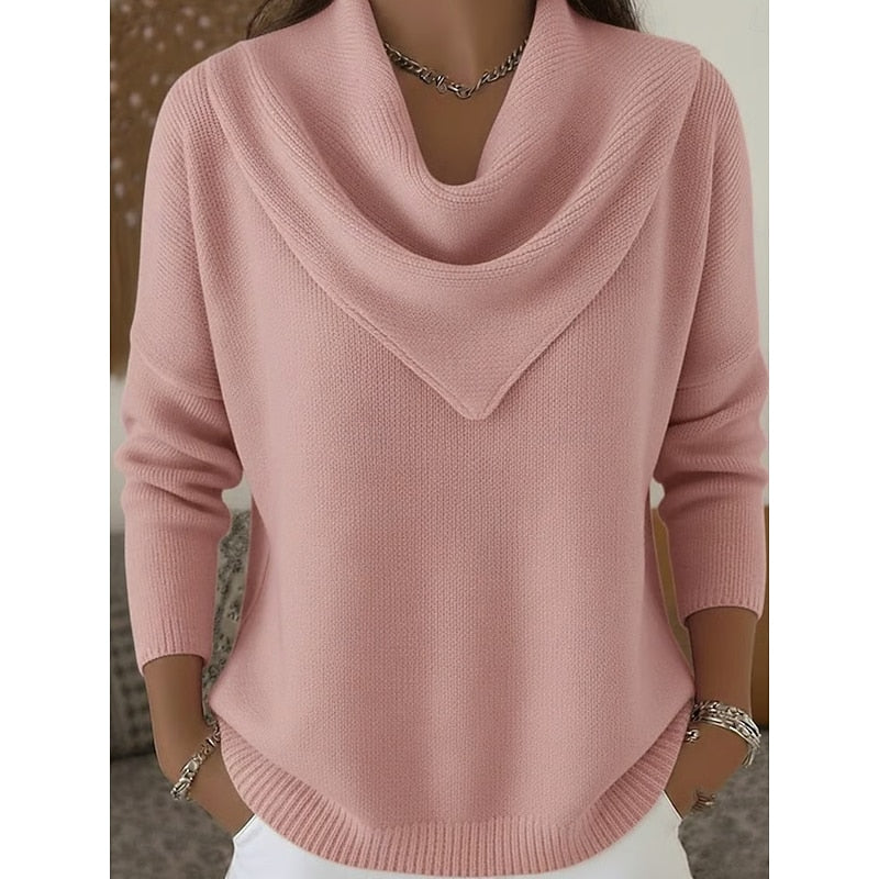 Nancy | Draped Cowl Neck Sweater