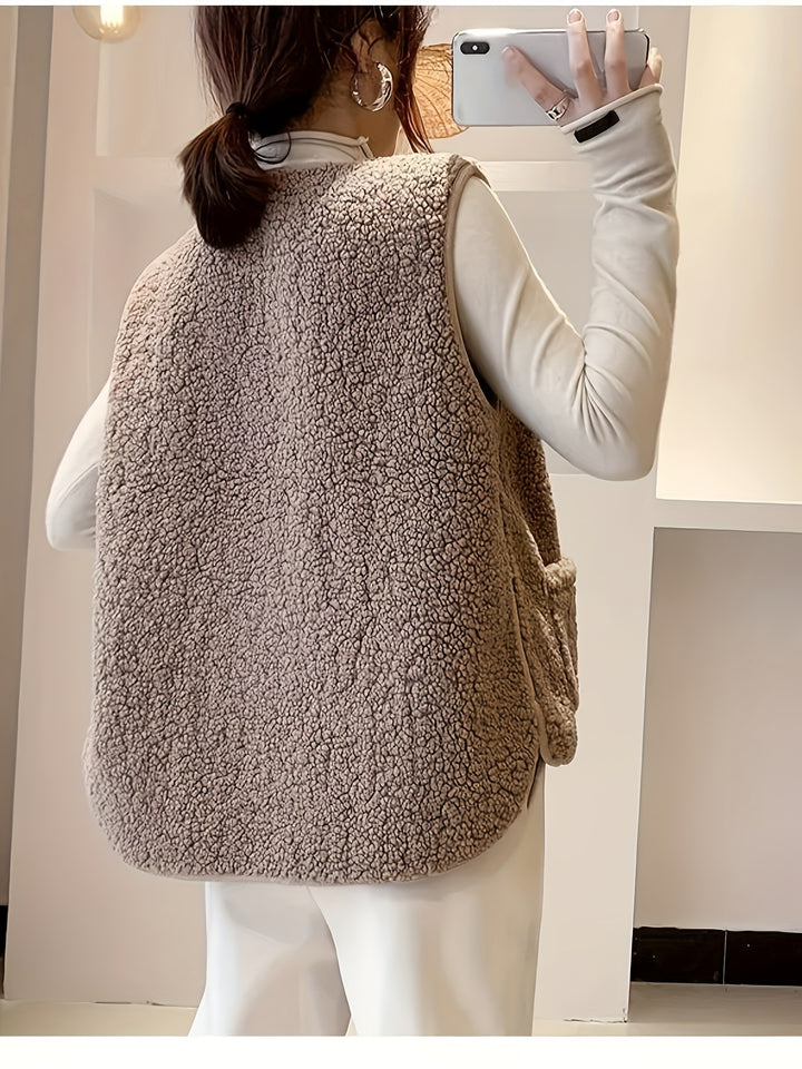 Roxanne | Textured Button-Front Gilet
